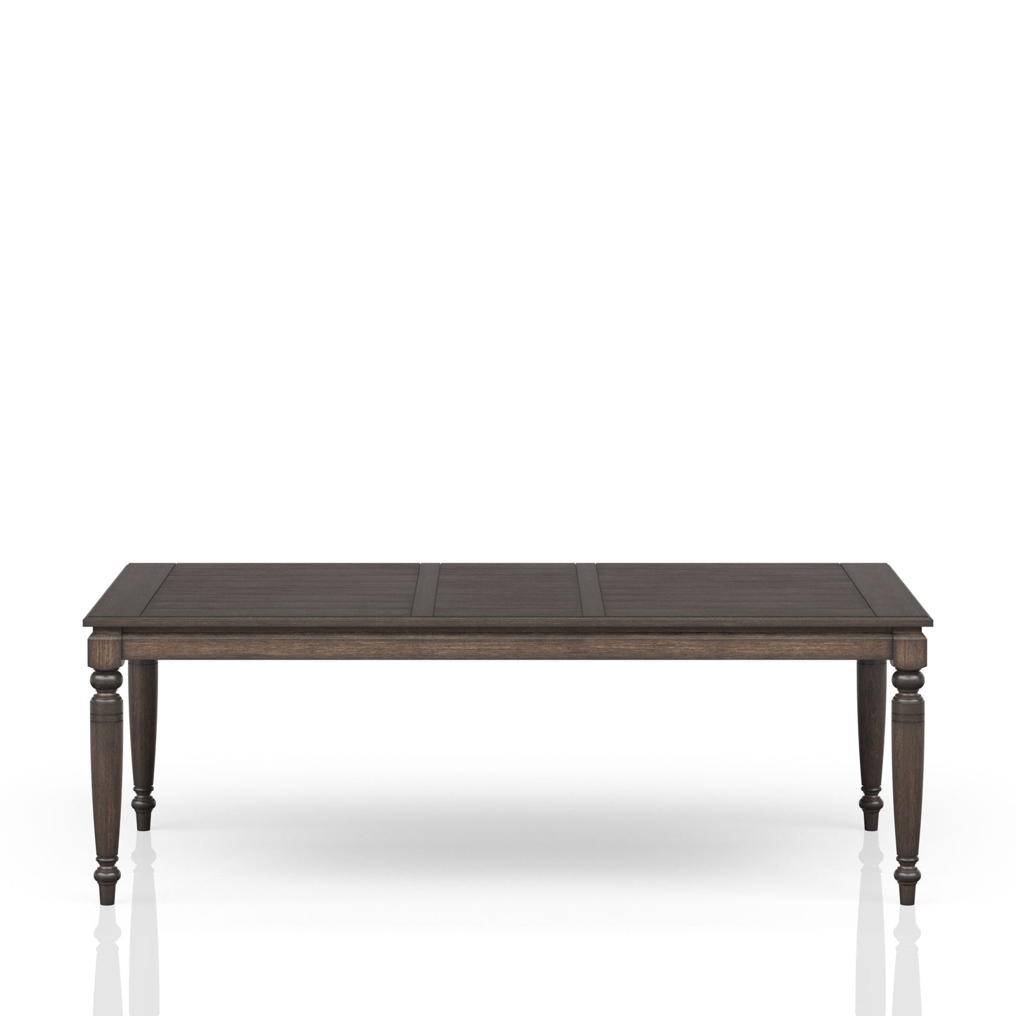 Coffee Solid Wood Dining Table with Leaf Extension