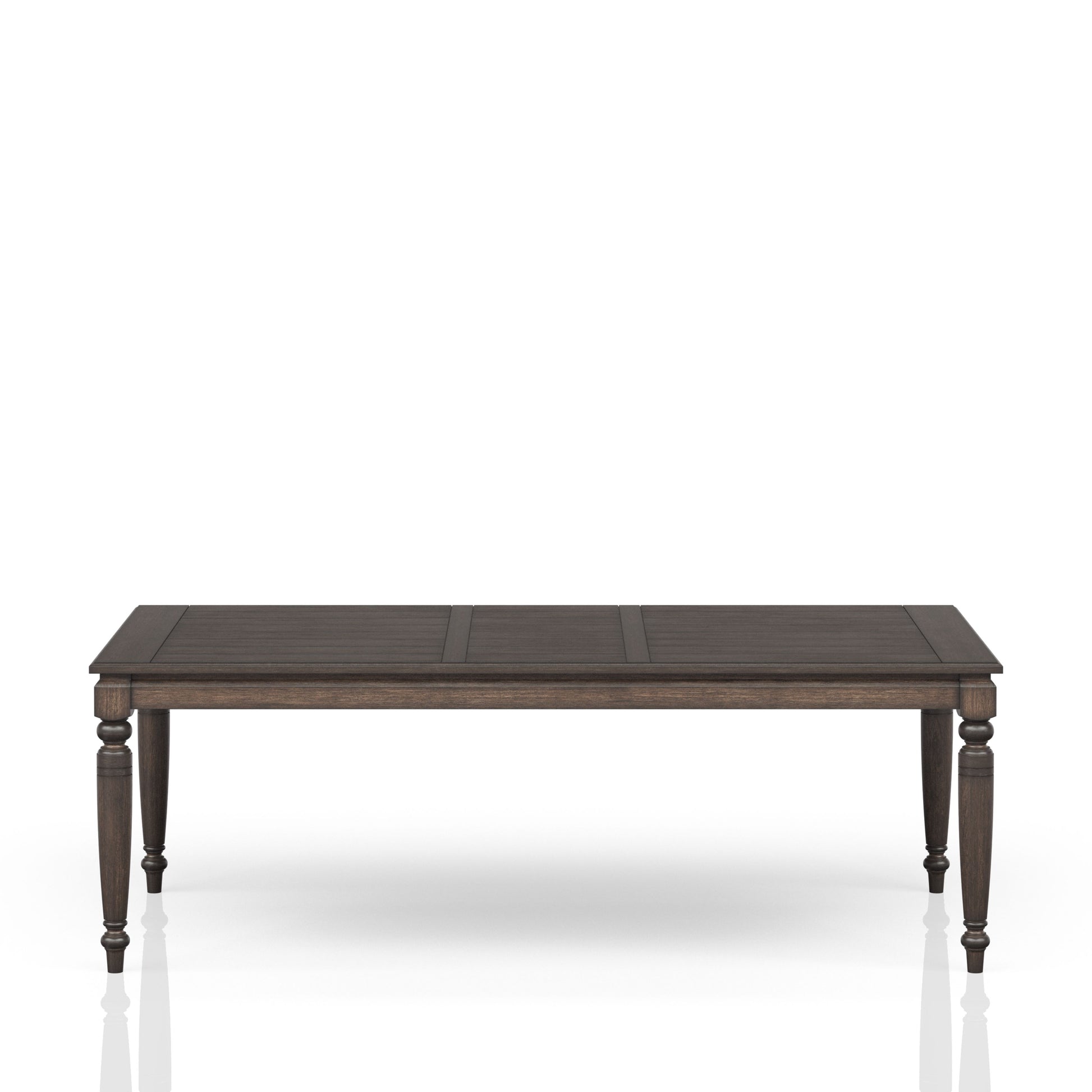Coffee Solid Wood Dining Table with Leaf Extension