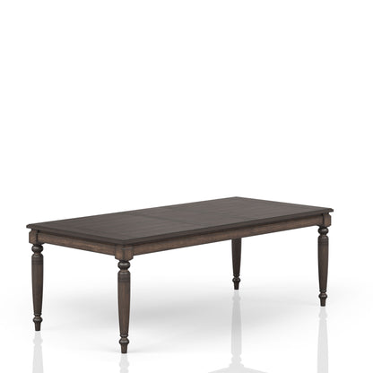 Coffee Solid Wood Dining Table with Leaf Extension
