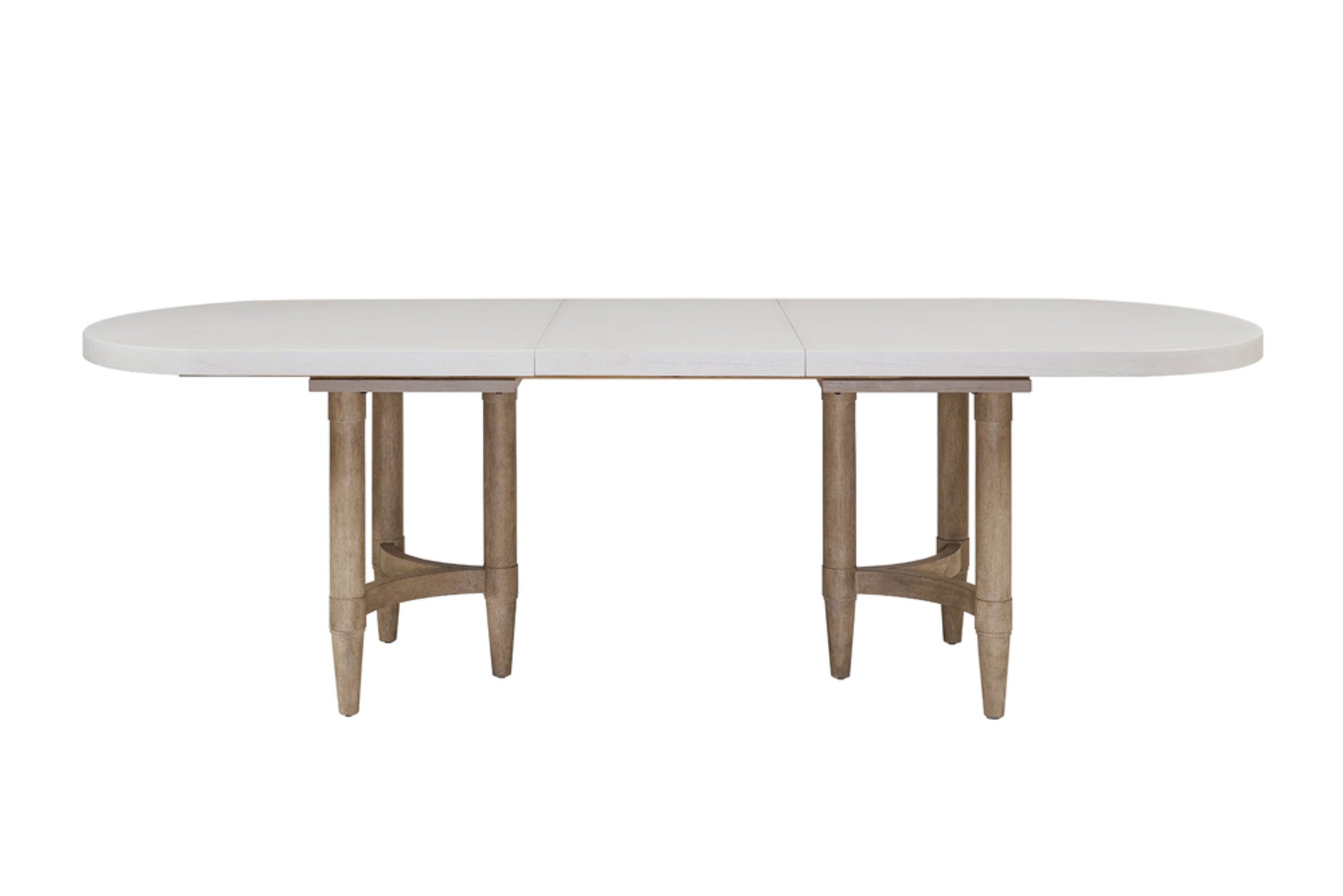 Triad Double Pedestal Dining Table with Leaf - Sand Finish