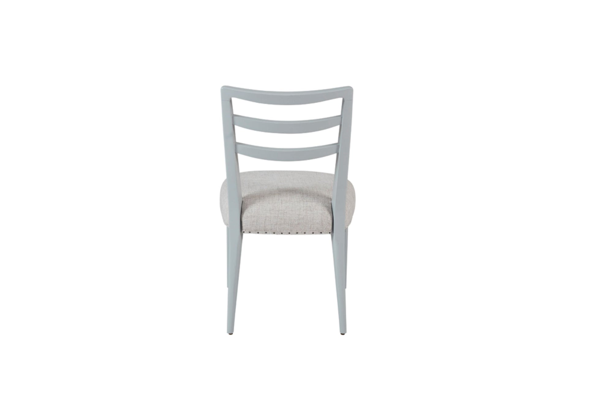 Light Blue Solid Wood Dining Chairs Set of 2 with Ladderback Design