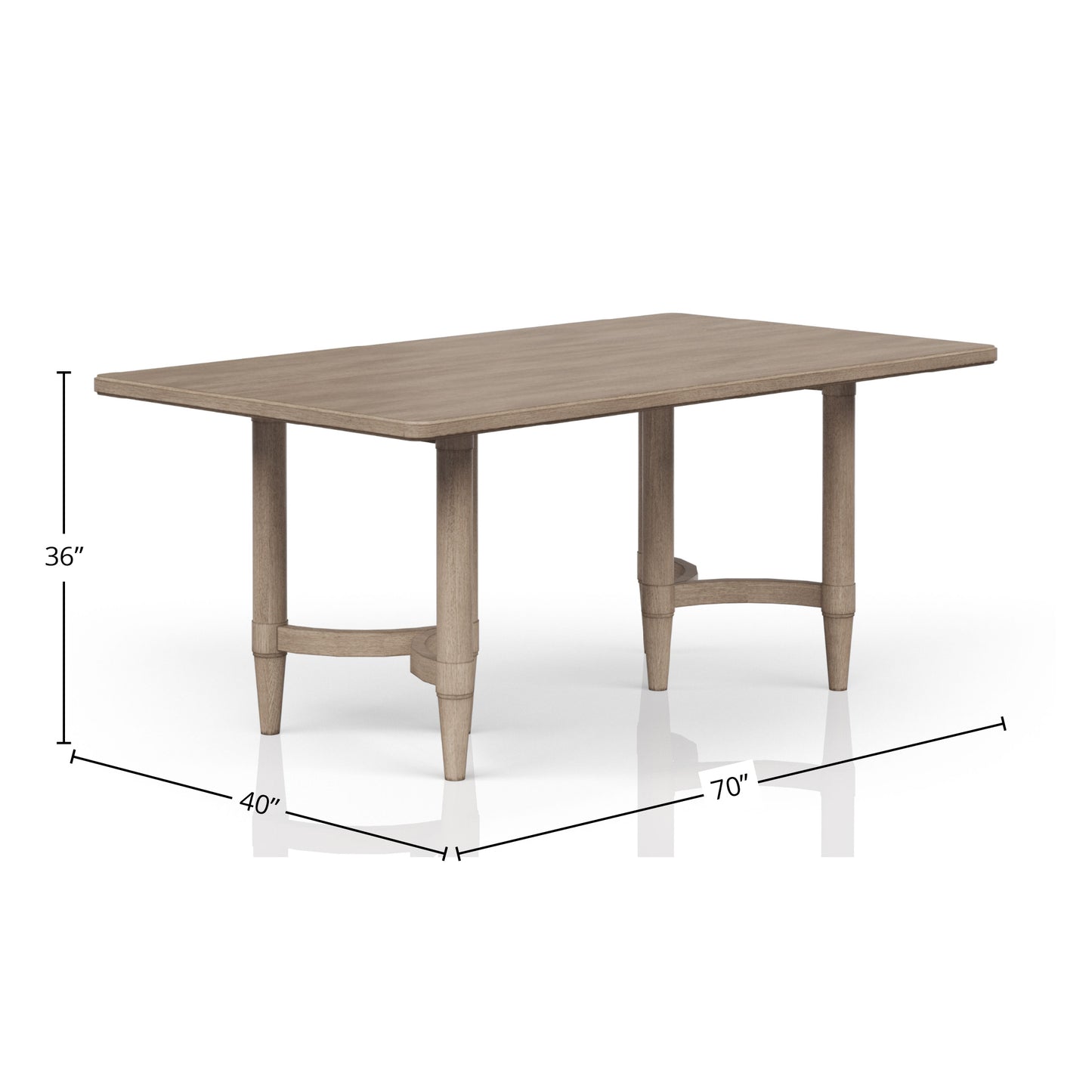 Sand Solid Wood Dining Table for Kitchen Storage and Dining Room