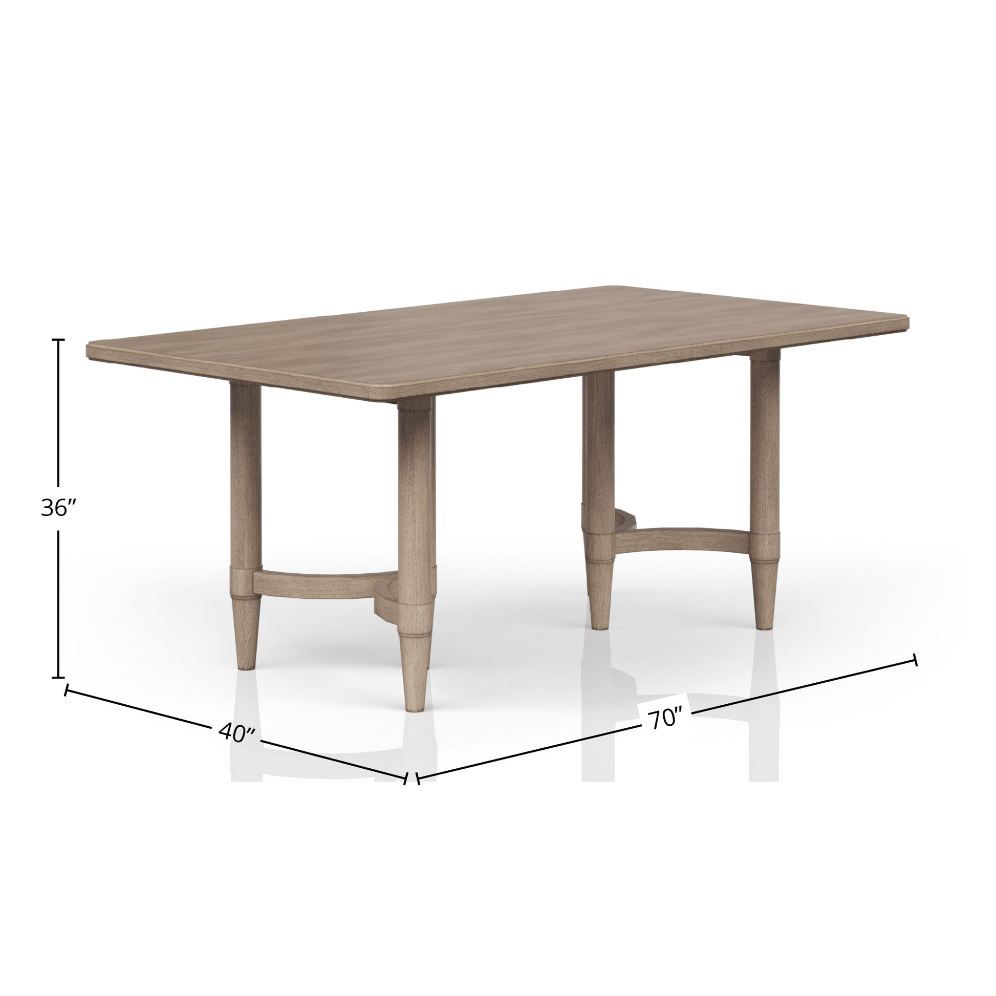 Sand Solid Wood Dining Table for Kitchen Storage and Dining Room