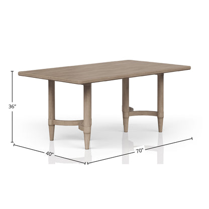 Sand Solid Wood Dining Table for Kitchen Storage and Dining Room