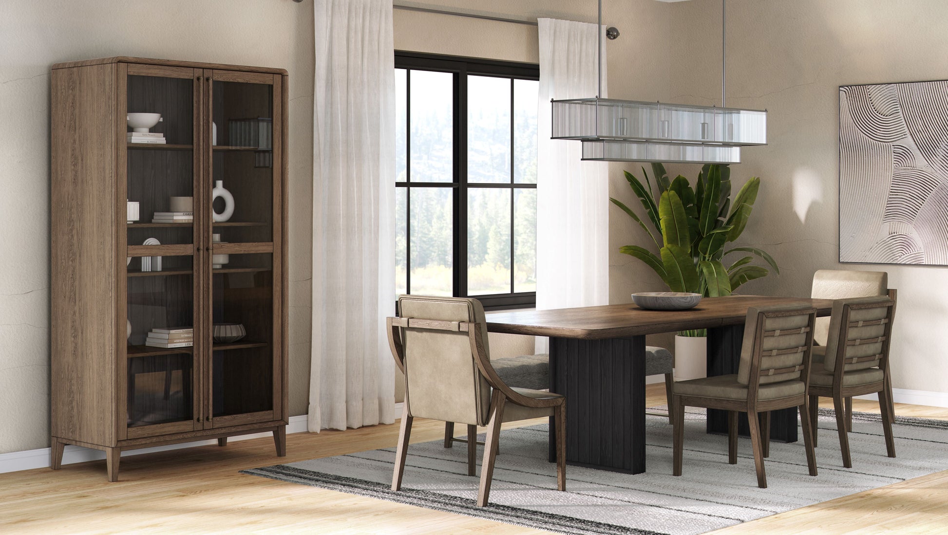 Light Brown Solid Wood Dining Table 80" x 40"