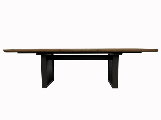Double Pedestal Table In Latte Finish