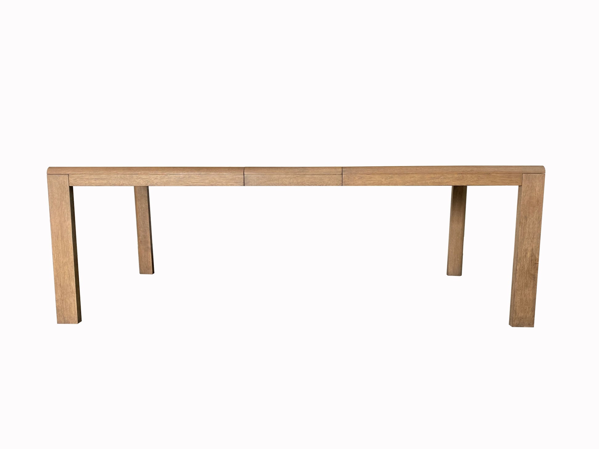 Light Brown Solid Wood Dining Table - Seats 6