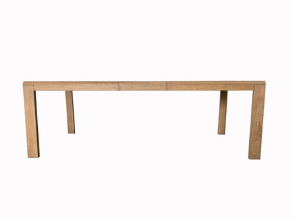 Light Brown Solid Wood Dining Table - Seats 6
