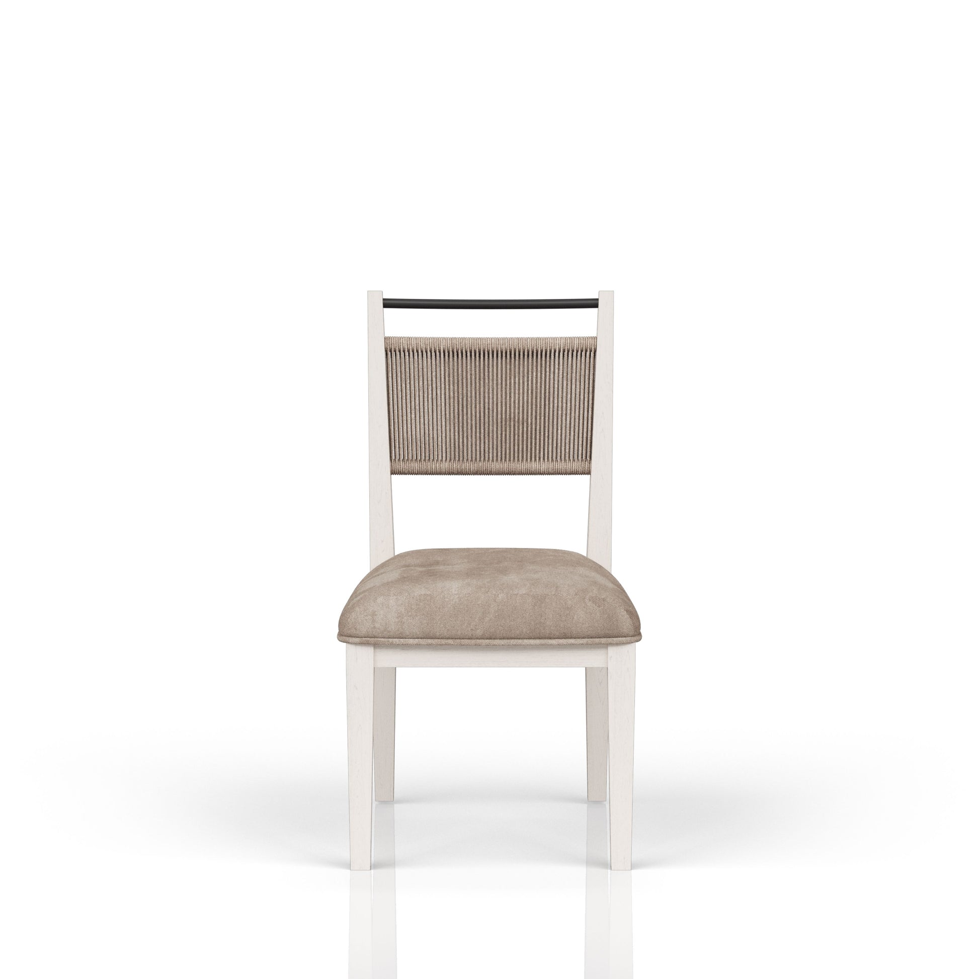 Rope Back Chair - Vanilla / Carmel (Set of 2)