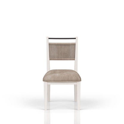 Rope Back Chair - Vanilla / Carmel (Set of 2)