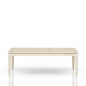 Table with Leaf - Whitewash