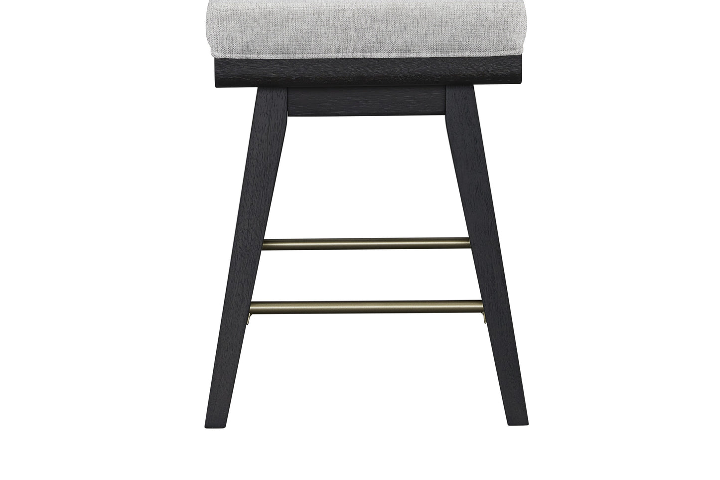 Black Solid Wood Swivel Counter Stool Set of 2 for Dining Room