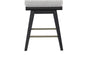 Black Solid Wood Swivel Counter Stool Set of 2 for Dining Room
