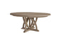 54" Round Dining Table with 18" Removable Leaf Expands 72" - Mindi Veneer