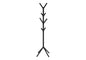 Coat Rack, Hall Tree, Free Standing, 8 Hooks, Entryway, 70"h, Bedroom, Black Metal, Contemporary, Modern