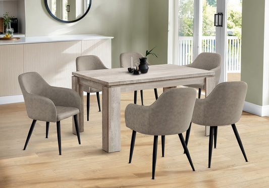 Dining Table, 60" Rectangular, Kitchen, Dining Room, Beige Laminate, Contemporary, Modern