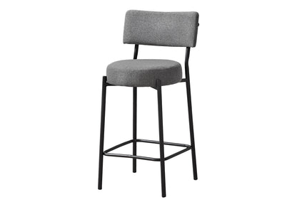2-Piece Counter Height Barstool Set - Black Metal