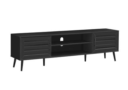 72 Inch TV Stand - Black Storage Console for Living Room