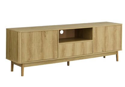 72 Inch Walnut TV Console Storage Cabinet