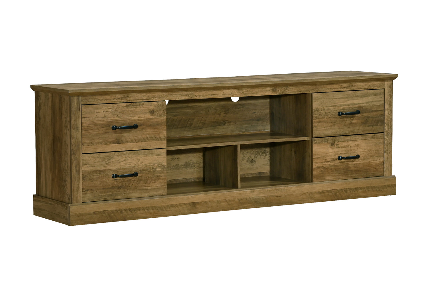 72 Inch Brown TV Stand with Storage Drawers
