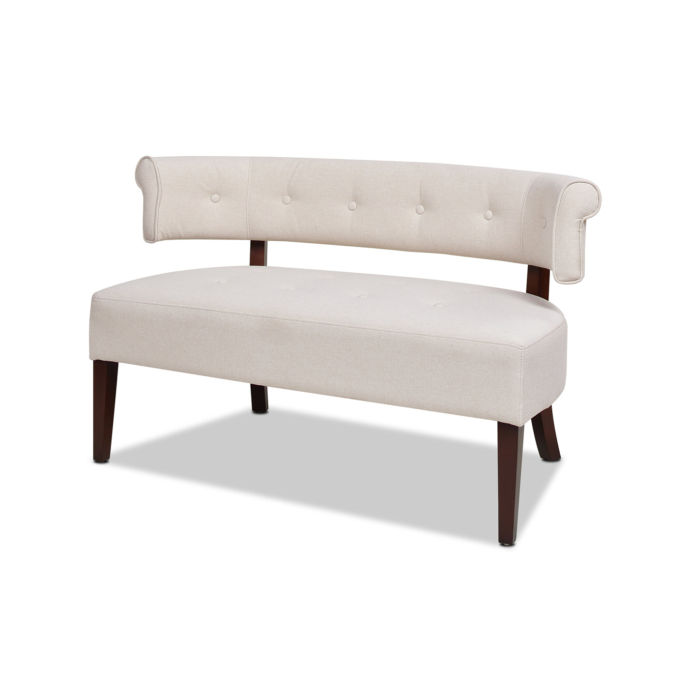Beige Polyester Dining Bench - 51" x 24" for Dining Room
