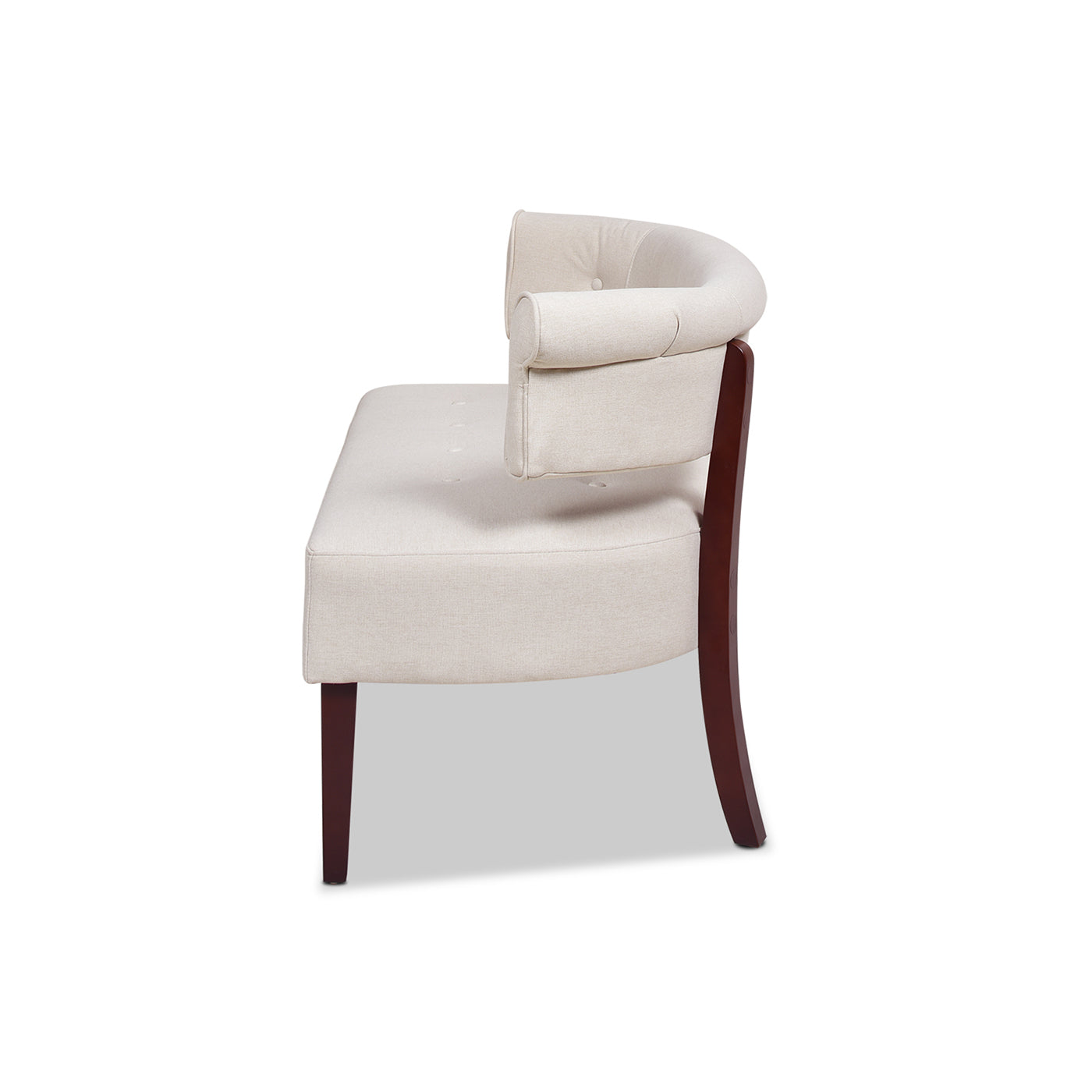 Beige Polyester Dining Bench - 51" x 24" for Dining Room