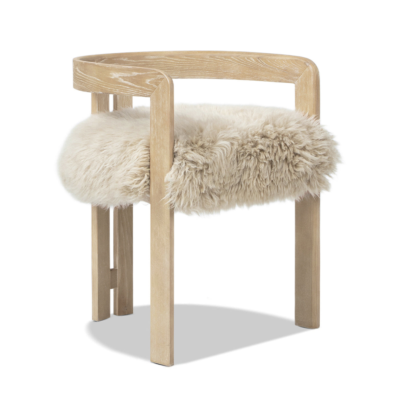 Millwick Dining Chair - Genuine Fur, Natural Blonde