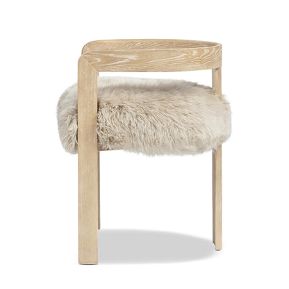 Millwick Dining Chair - Genuine Fur, Natural Blonde