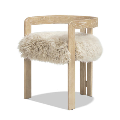 Millwick Dining Chair - Genuine Fur, Natural Blonde