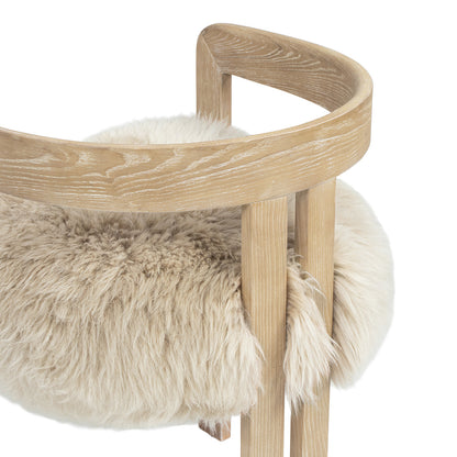 Millwick Dining Chair - Genuine Fur, Natural Blonde