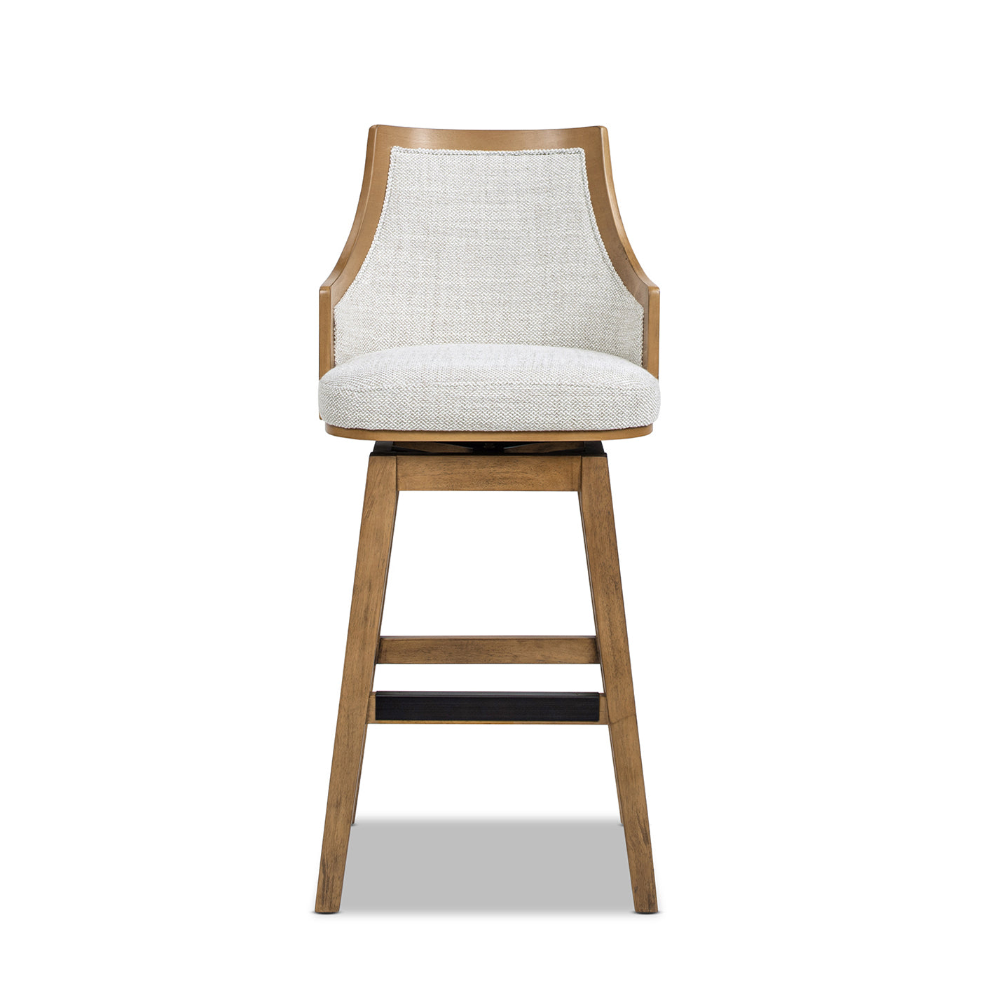 Bahama Swivel Bar Stool - Gray Cane Rattan Dining Seat