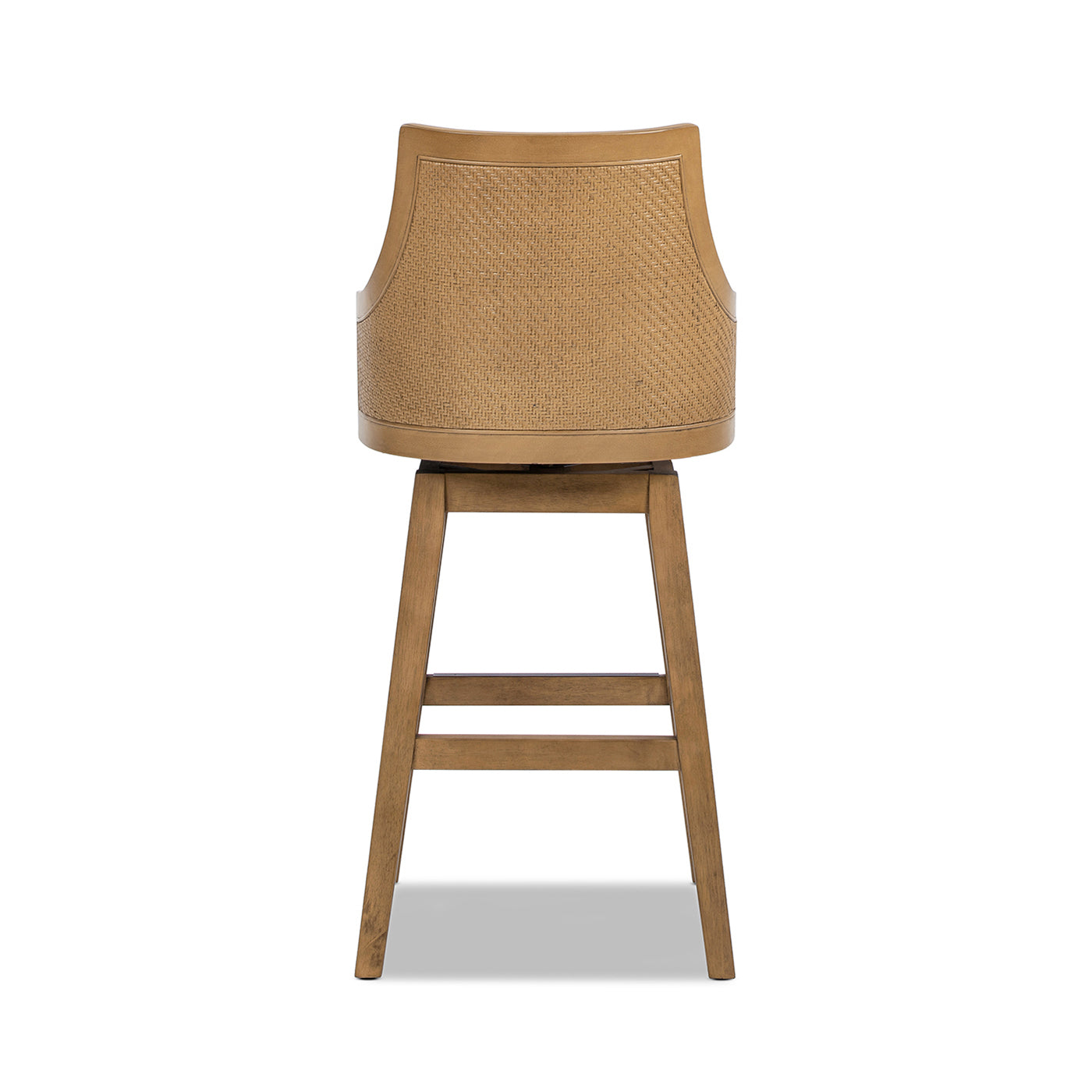 Bahama Swivel Bar Stool - Gray Cane Rattan Dining Seat
