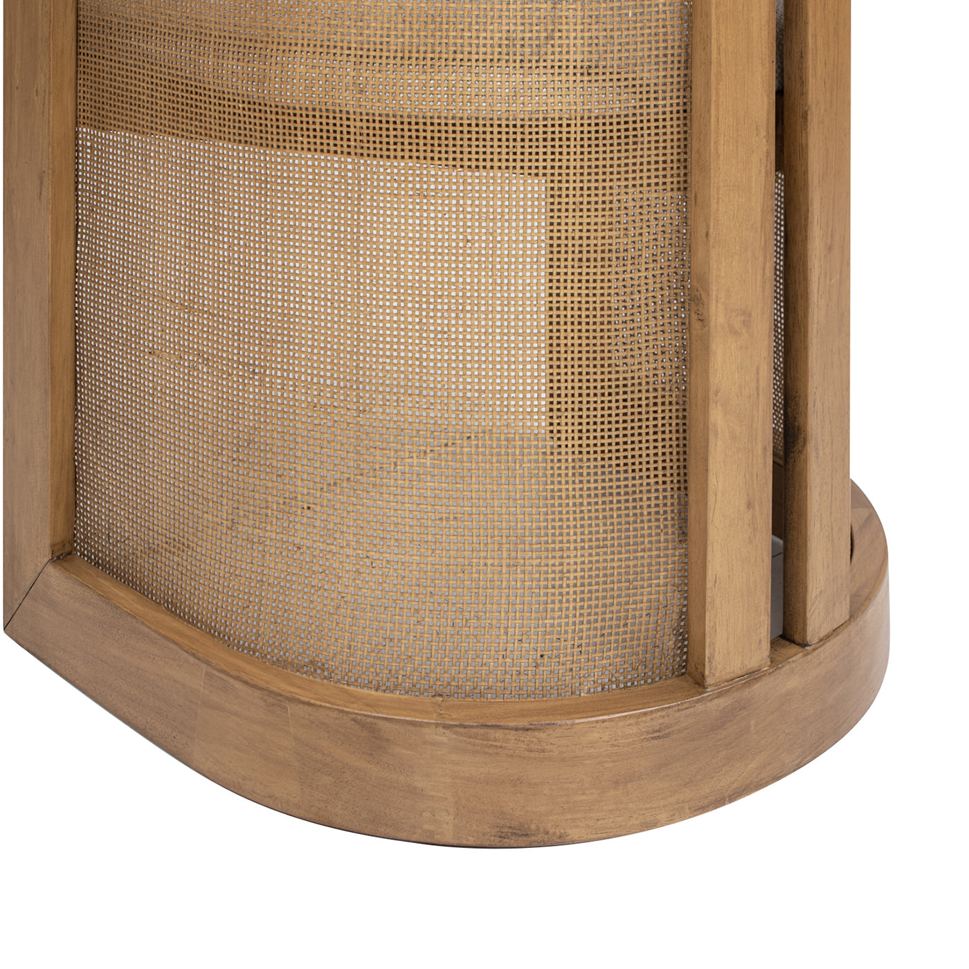 White Rattan Dining Chair - 20.5" Curved Design