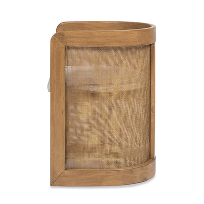 White Rattan Dining Chair - 20.5" Curved Design