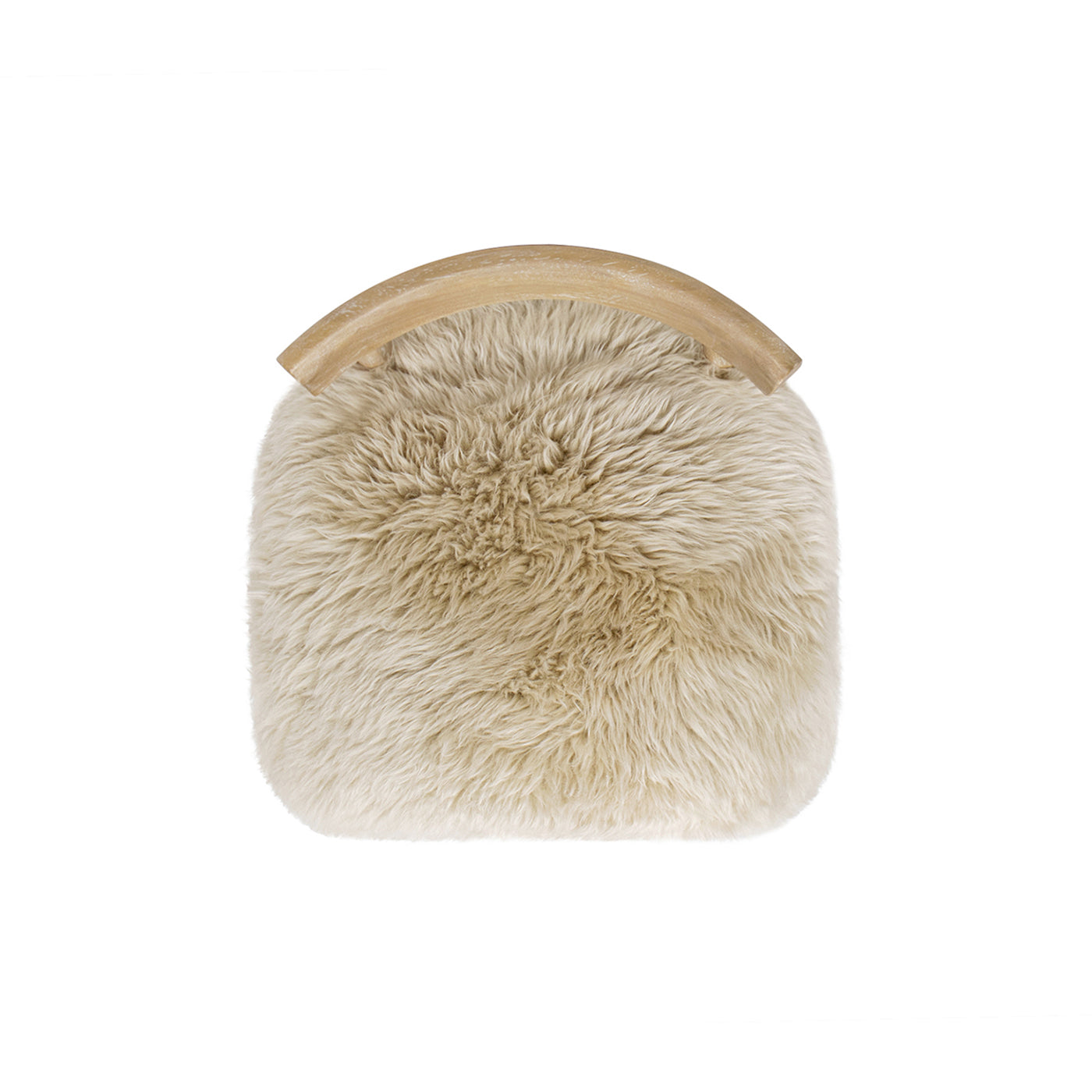 Natural Fur Bar Stool - Counter Height - 20" x 19" x 37"
