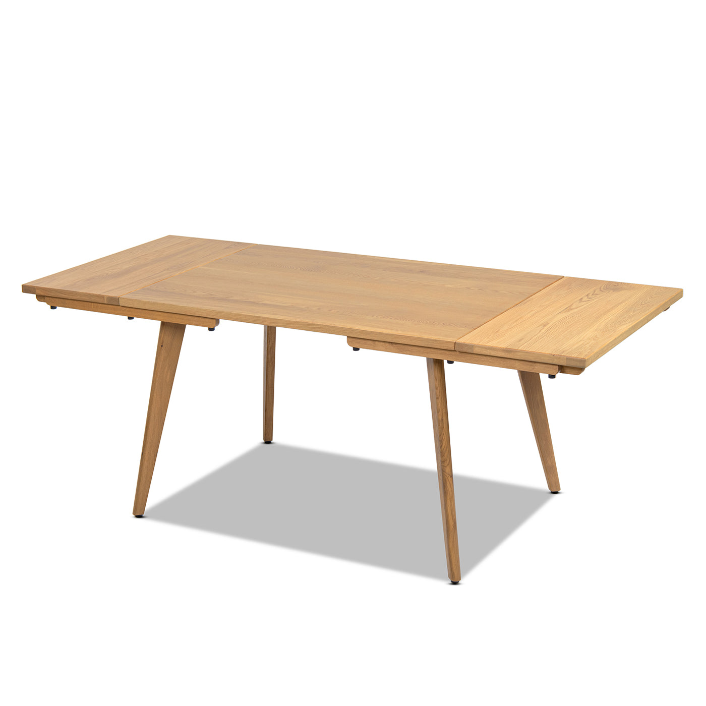 Capri Solid Oak Extendable Dining Table - 4-6 Seats Natural Brown
