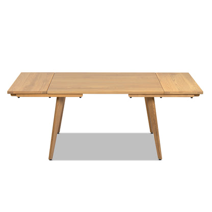 Capri Solid Oak Extendable Dining Table - 4-6 Seats Natural Brown