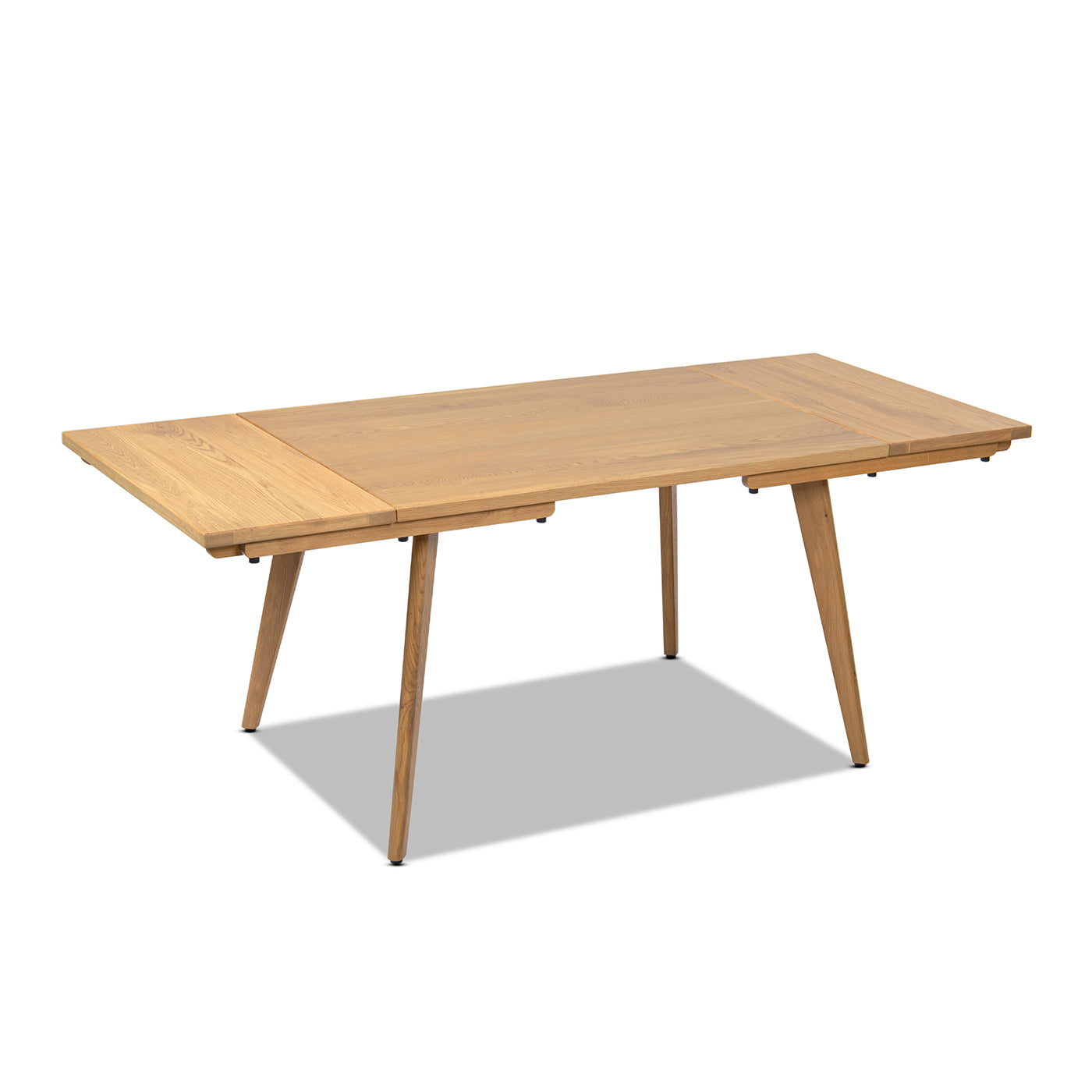 Capri Solid Oak Extendable Dining Table - 4-6 Seats Natural Brown