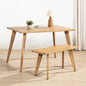 Capri 47-78.5" Solid Oak Wood 4-6 Seat Extendable Leaf Dining Table, Natural Brown Red Oak