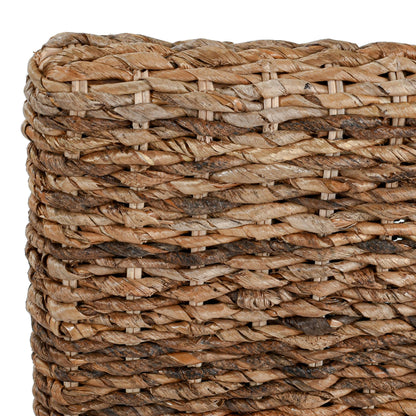 Rustic Wood Rattan Dining Chairs Set of 2 for Kitchen