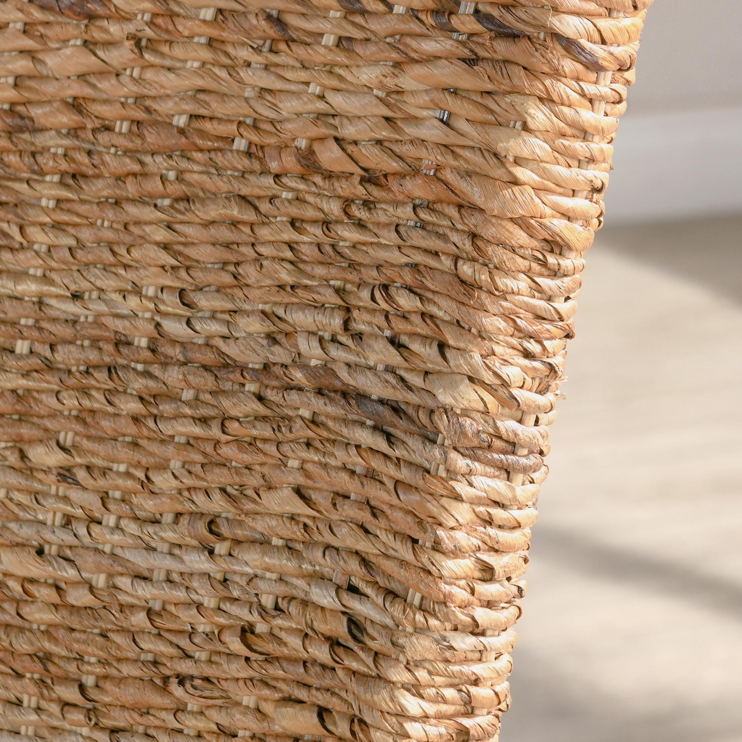 Rustic Wood Rattan Dining Chairs Set of 2 for Kitchen