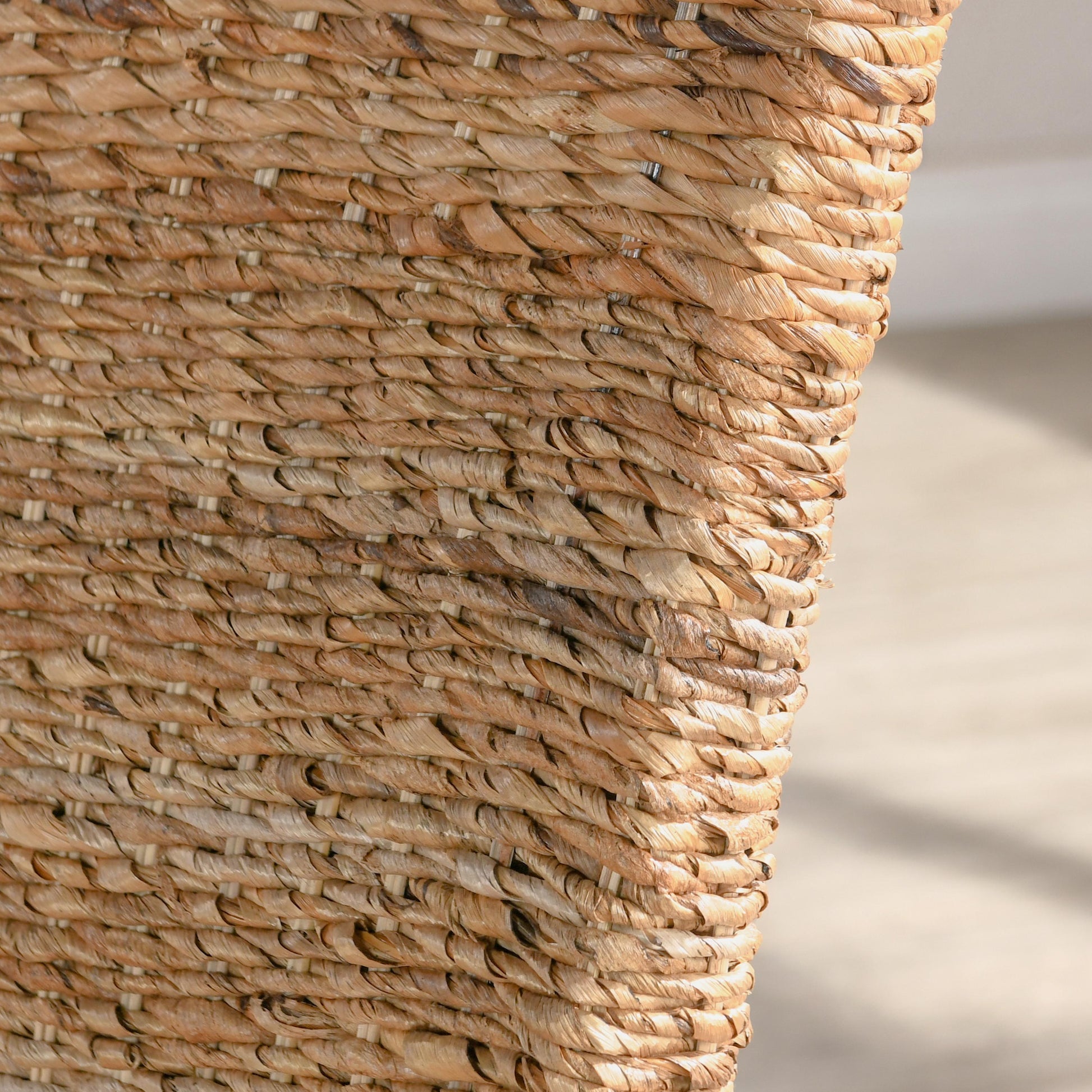 Rustic Wood Rattan Dining Chairs Set of 2 for Kitchen