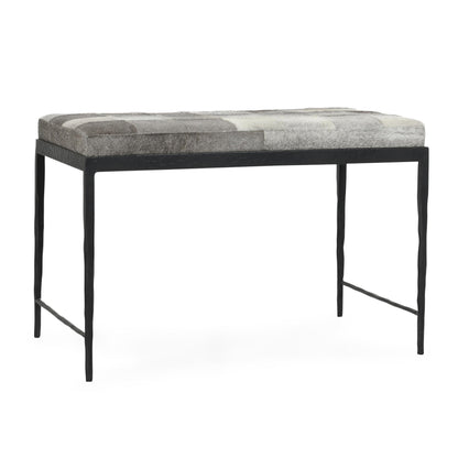 Achen Hide 28" Bench Sparrow Gray