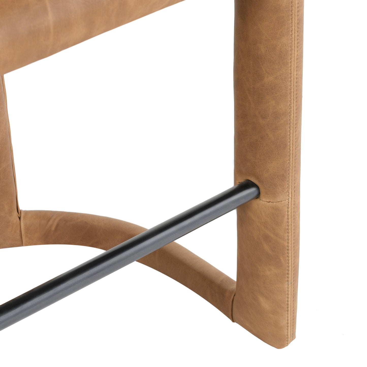 Brown Stainless Steel Counter Stool for Kitchen Storage Dining Room