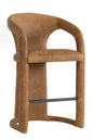 Archie Distressed Leather 26" Counter Stool Maple Brown