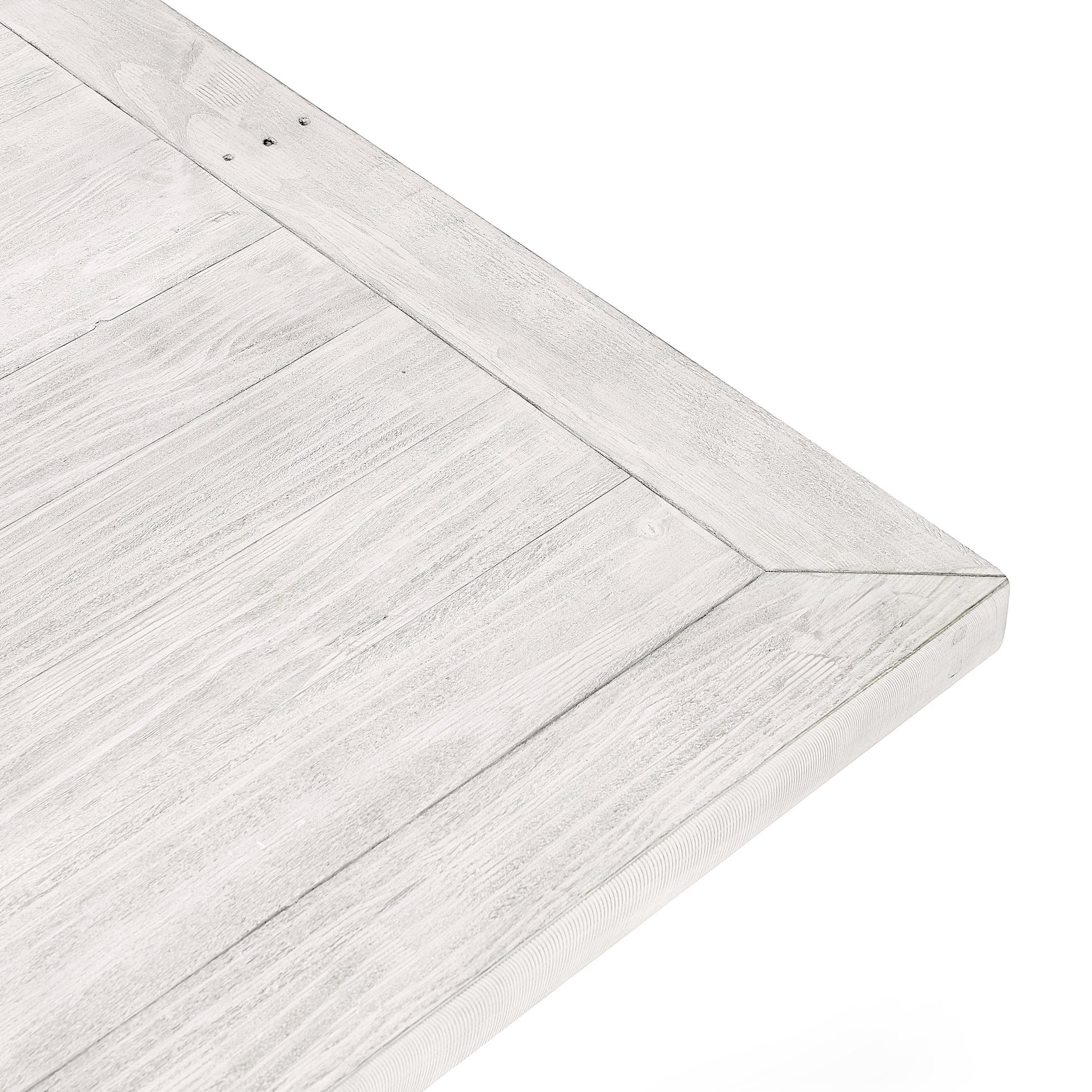 Caleb 78" Dining Table Distressed Ivory - Perfect for Farmhouse Meals