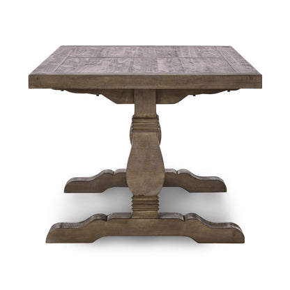 Antique Brown Pine Dining Table for Kitchen and Dining Room