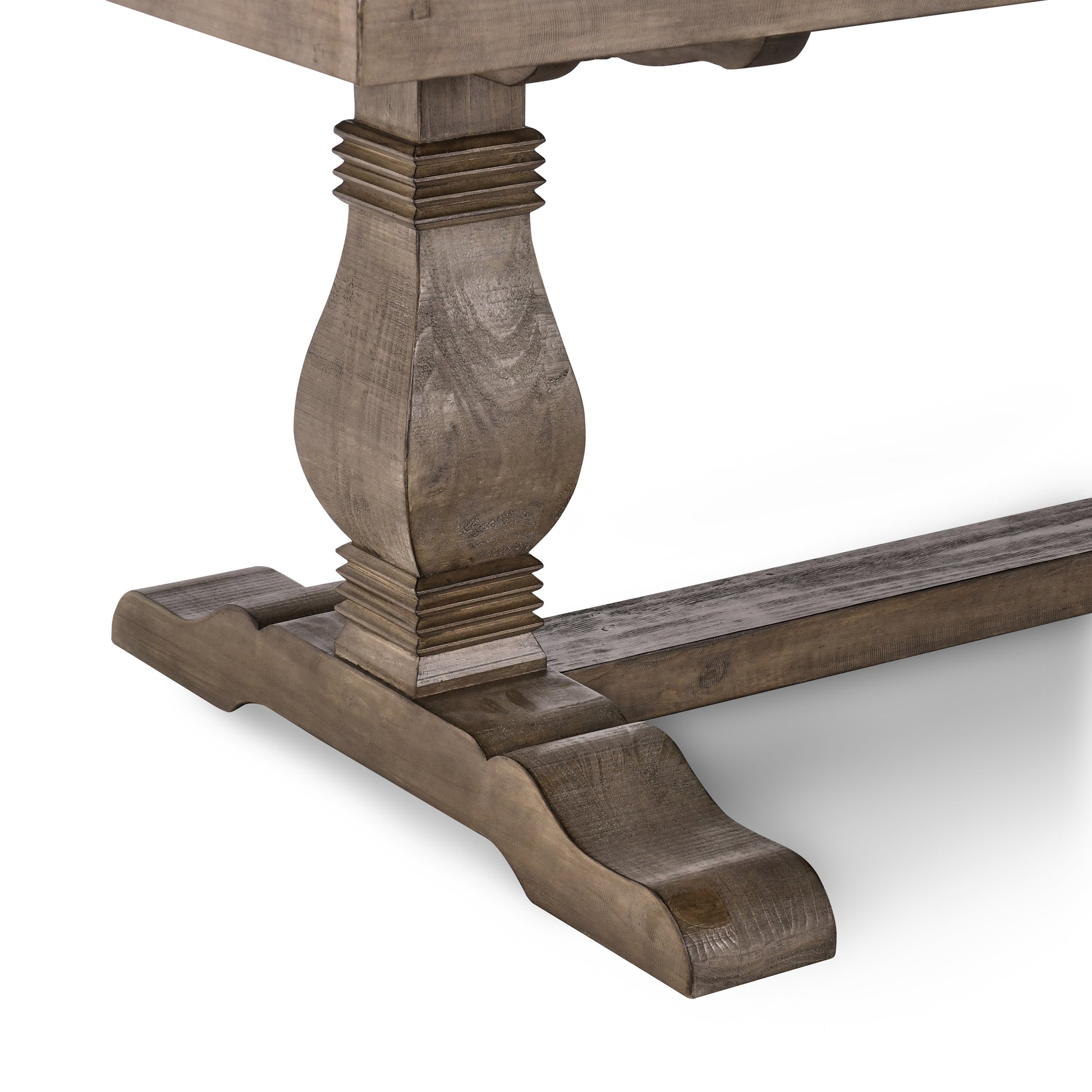 Antique Brown Pine Dining Table for Kitchen and Dining Room