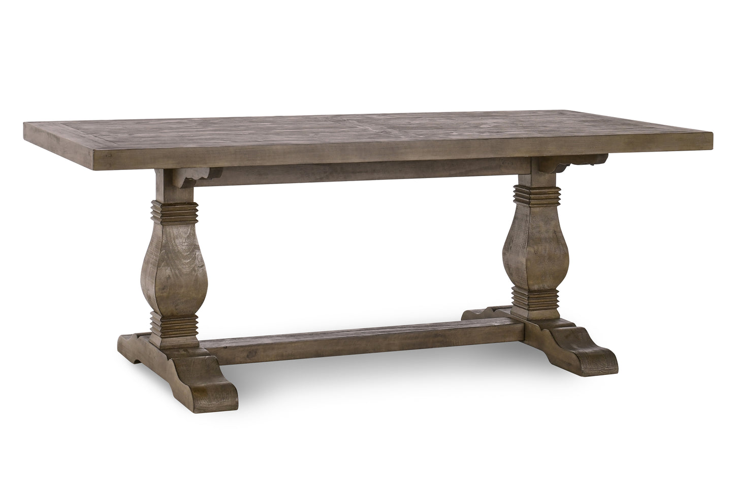 Caleb 78" Dining Table Distressed Brown