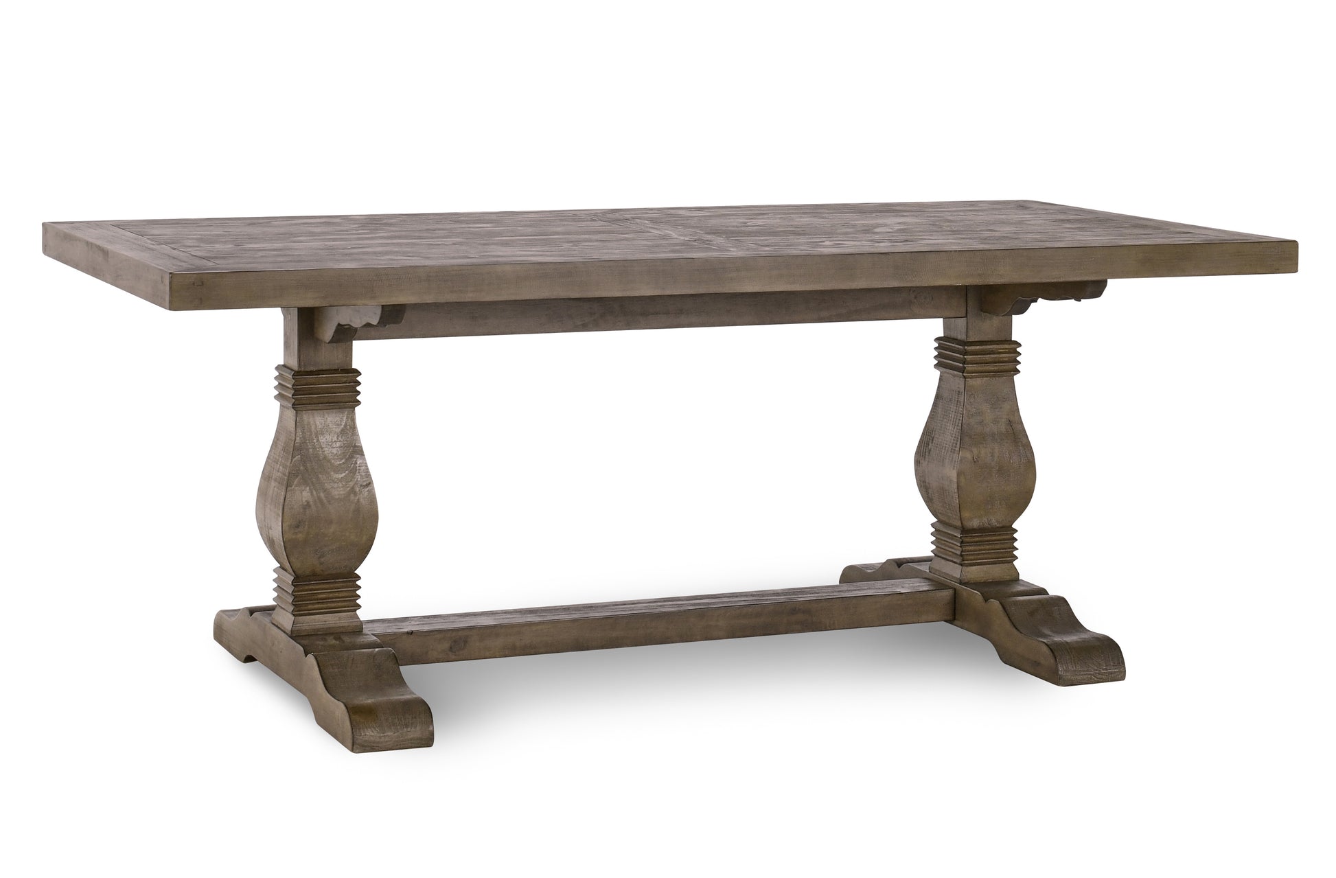 Caleb 78" Dining Table Distressed Brown